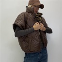 piumino smanicato trapuntato con collo alto futura